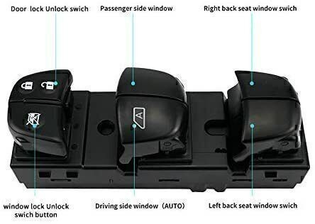 Master Window Switch Control Button for 2014-2017 Nissan Rogue Altima Tcurucvvtv