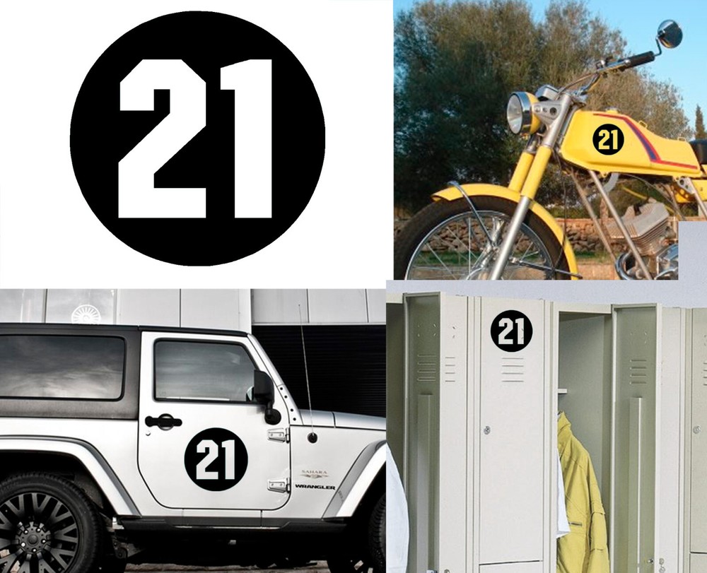 Number 21, Sticker, Vinyl, Version Via