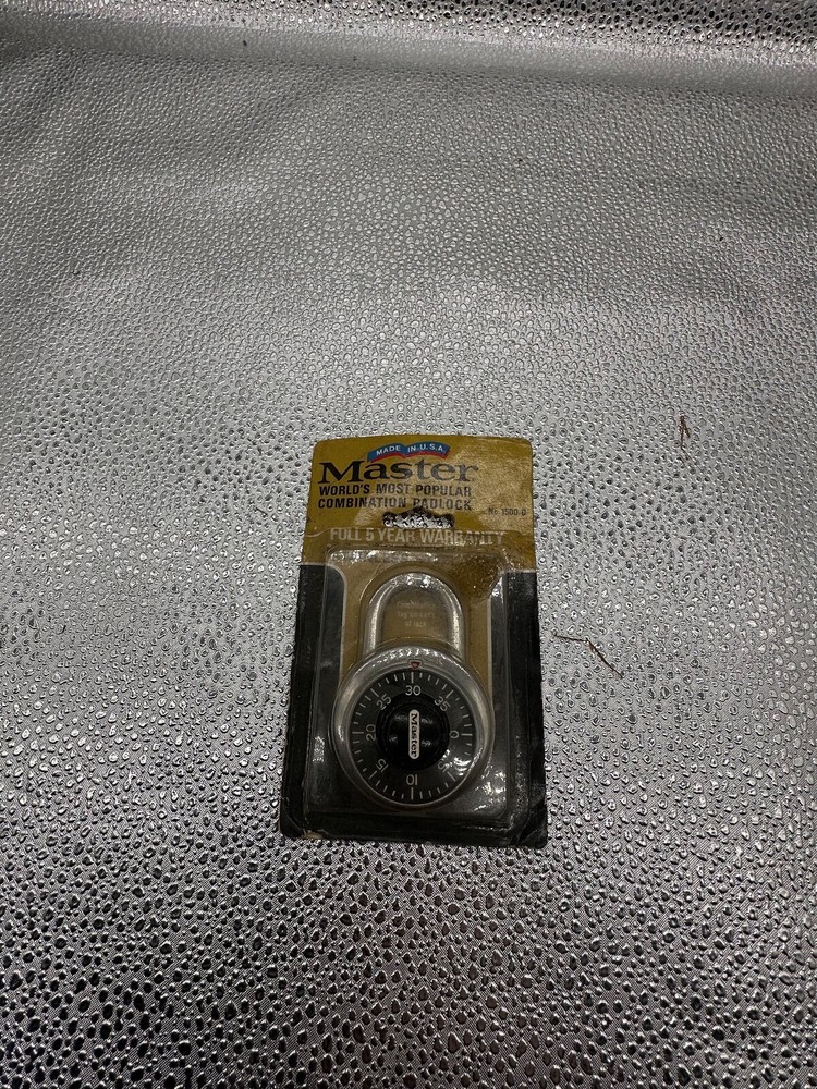 Master Lock Anti-Shim 3-Digit Combination Lock #1500D Black Vault
