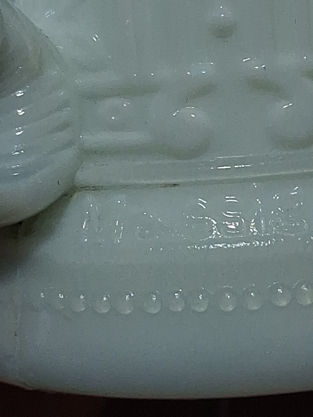 Westmoreland Greentown ? Serenade Antique German Uranium Glass Stein Mug #2