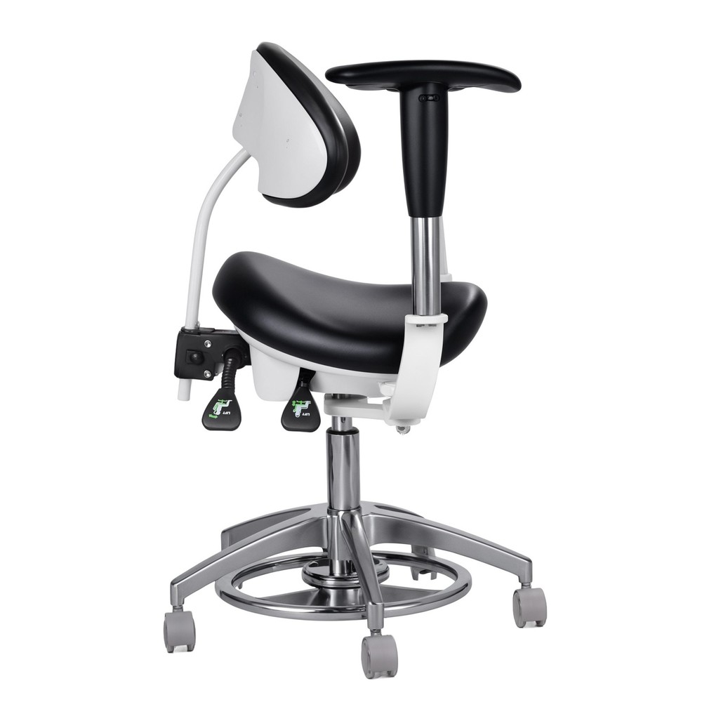 Dental Microscope Surgical Saddle Chair Dynamic Seating Stool Foot Control PU