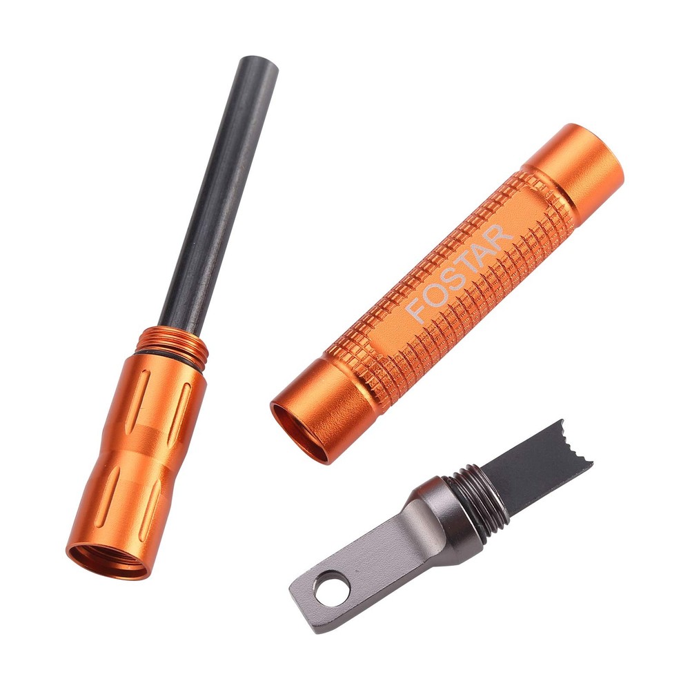 FOSTAR 2PCS Upgrade Ferro Rod Fire Starter，Replaceable Flint Steel Rod,...
