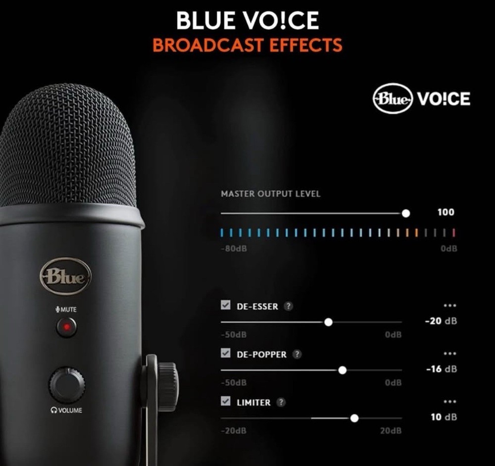 Logitech Creators Blue Yeti USB Microphone for Gaming Streaming Studio Quality