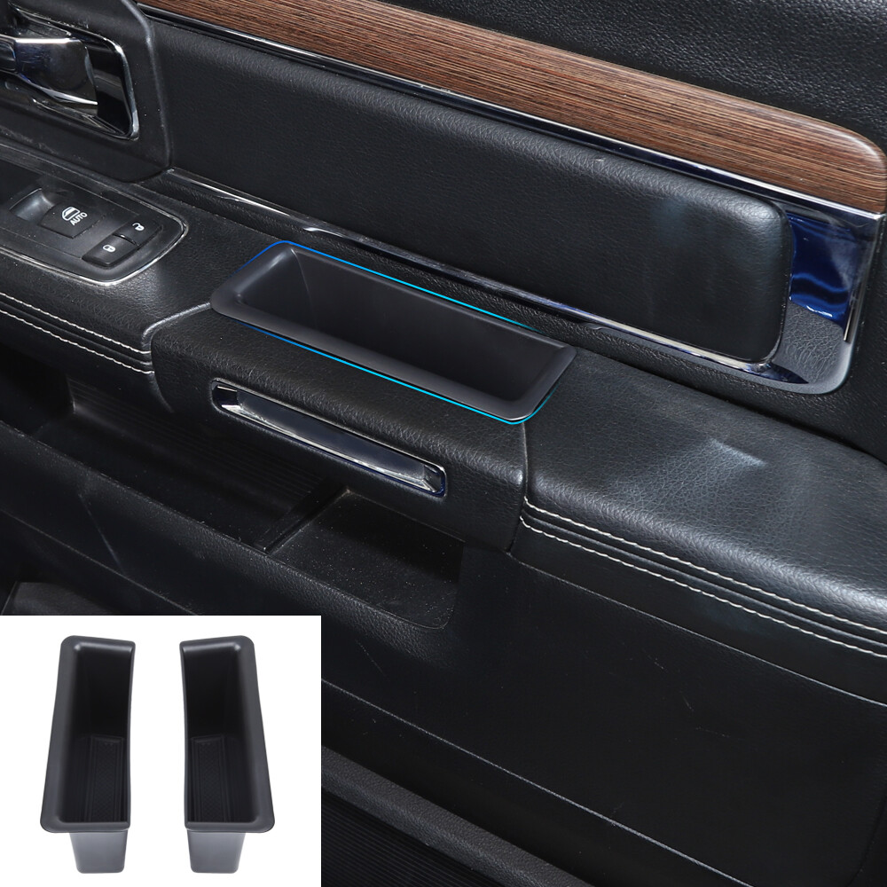 2pcs Interior Side Door Armrest Handle Storage Box For Dodge Ram 1500 2010-2017