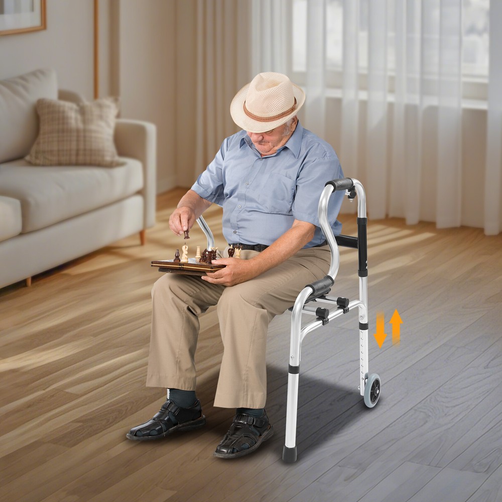 Foldable 220.46 lbs Adjustable Walker Walker Seniors Foldable Stand Up Walker