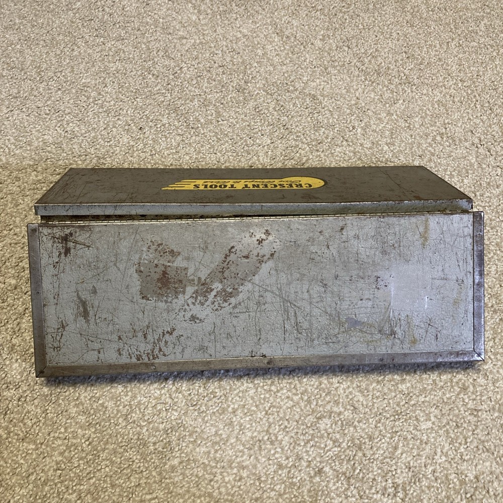 VINTAGE Crescent Tools METAL BOX FOR 3/8” DRIVE SOCKET SET - NO TOOLS