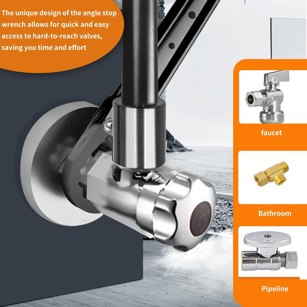 Professional Angle Stop Wrench Kit Removal Tool for Installing and Removing