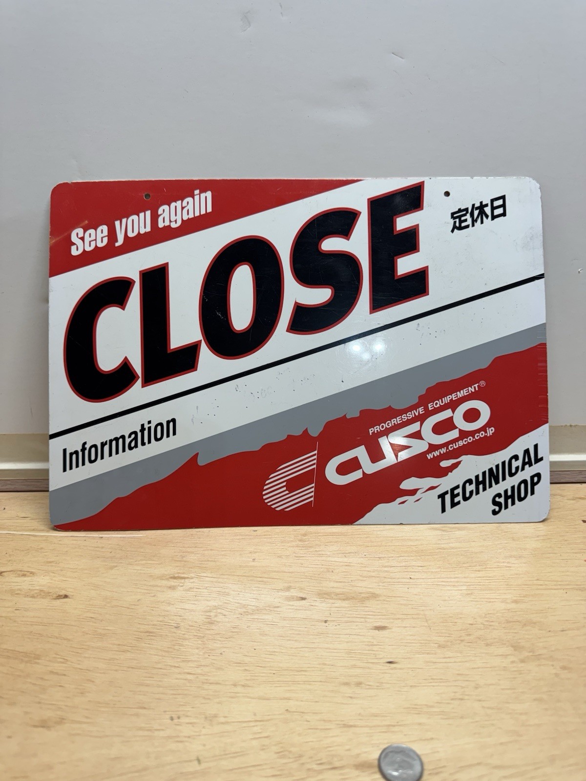 Cusco Jdm Technical Shop Sign Super Rare Gas And Oil Memorabilia Collectible