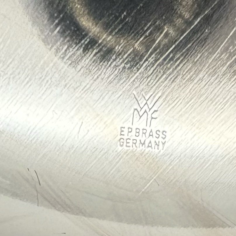 WMF Augsburger Gilde EP Vtg Brass Candy/Trinket Dish Gebackschale Germany Boxed