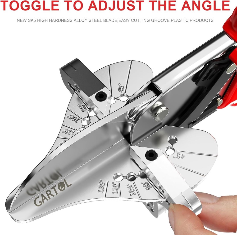 Ratchet Miter Shears - Adjustable 45-135° Multi-Angle Cutter for Crafting