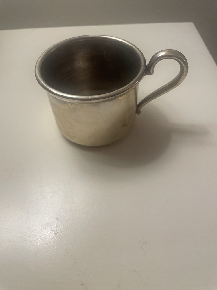Baby Cup Silver Plate Rolled Rim by Viking Canada Vintage  1940's