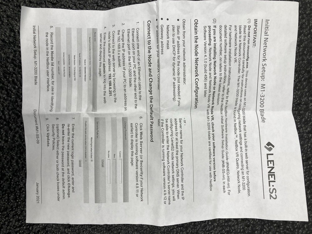 LENEL S2 LBL 049 Network Node server Wall Mount Enclosure NEW