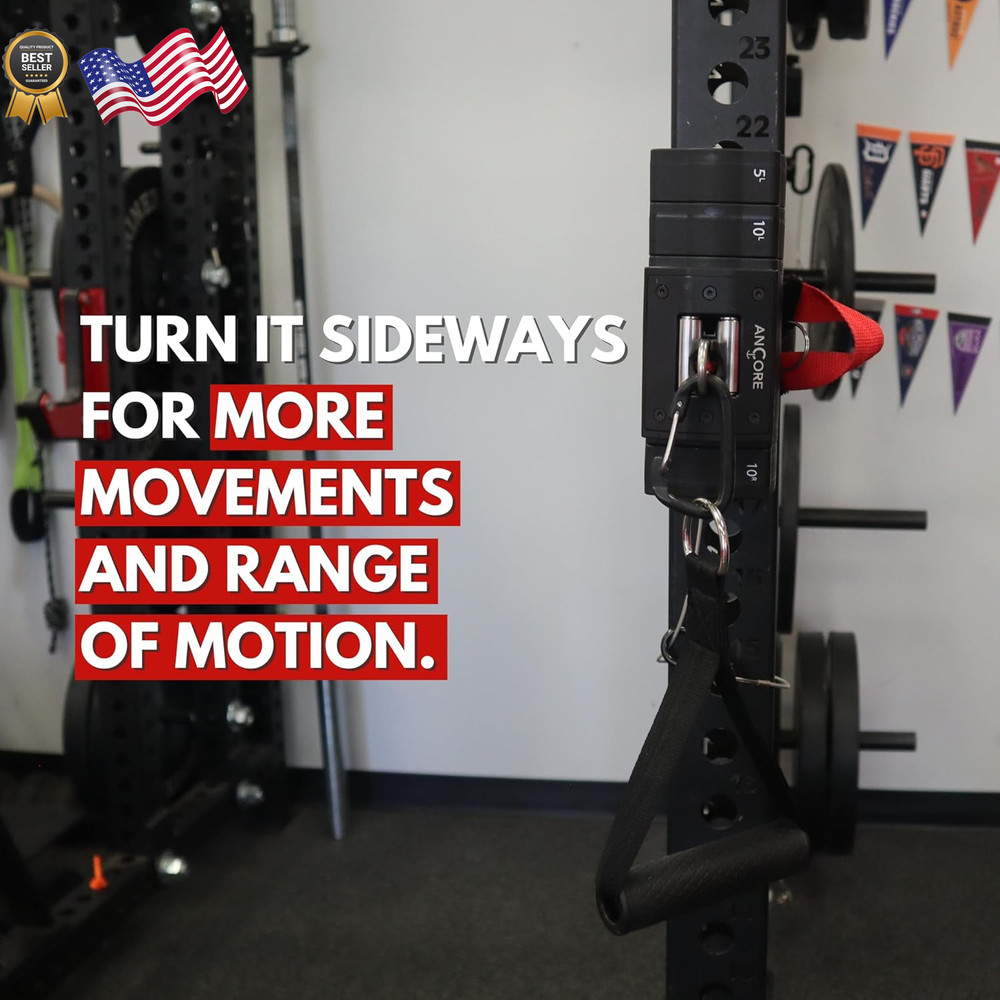 Pro: Home Gym Cable Machine Portable Workout System for Strength Training Comes