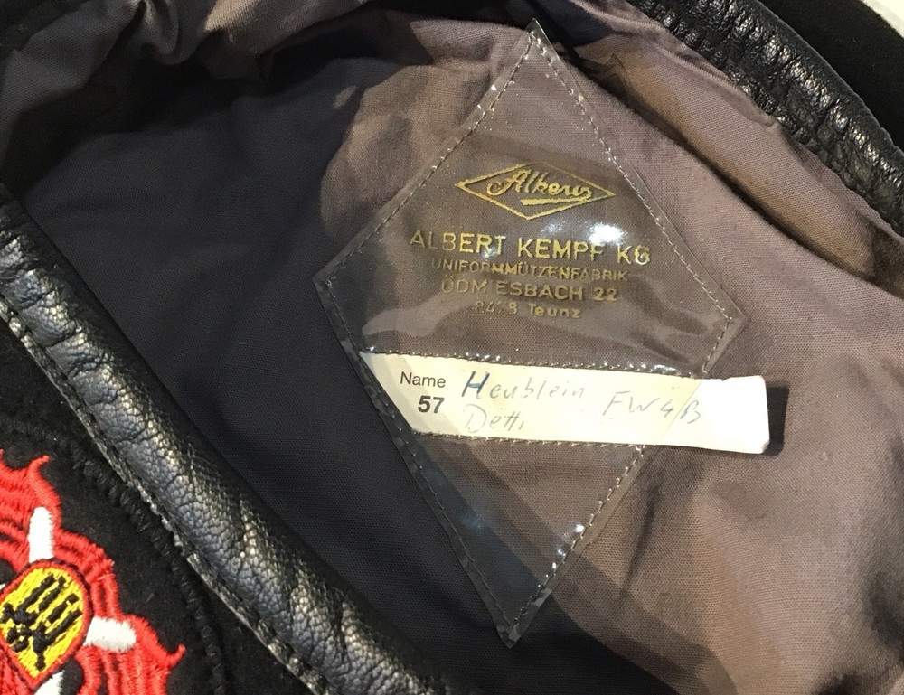 Rare German Fire Brigade Beret Vtg Fire Dept