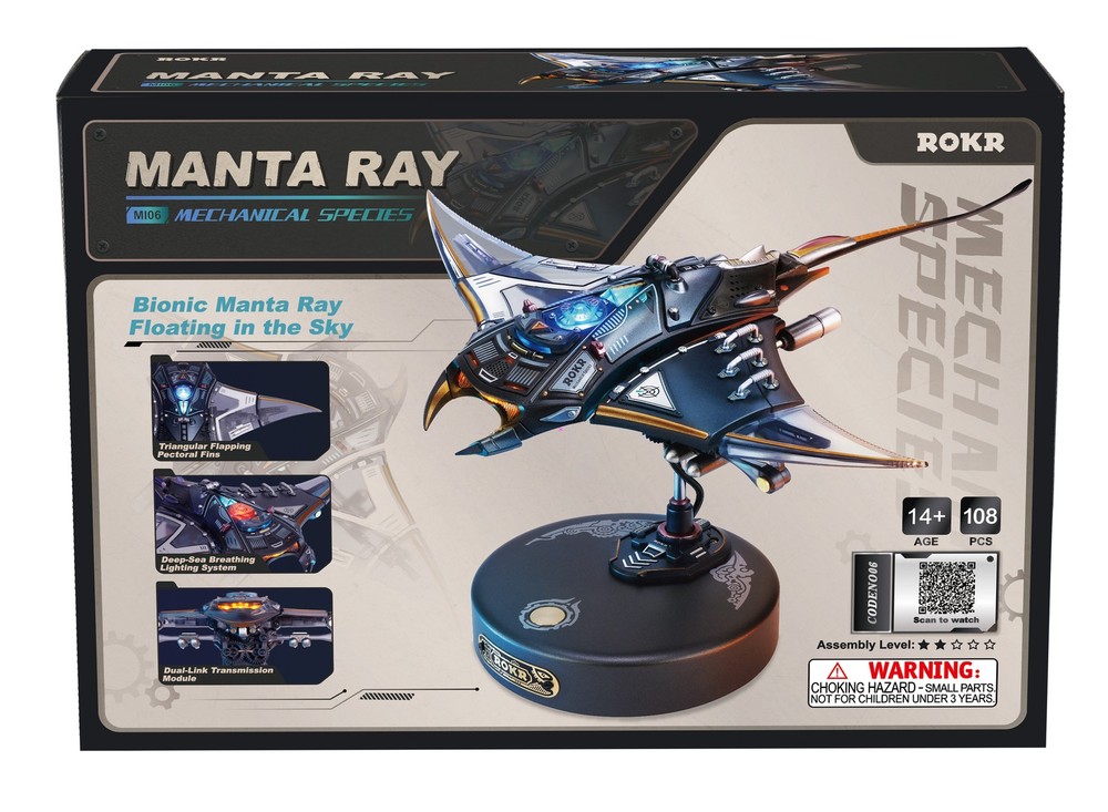 Manta Ray Mechanical 3D Puzzle Set