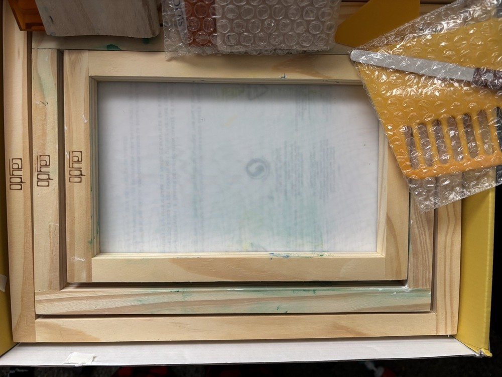 Screen Printing Frame and Kit 3 Pack Screen Printing Frames used once