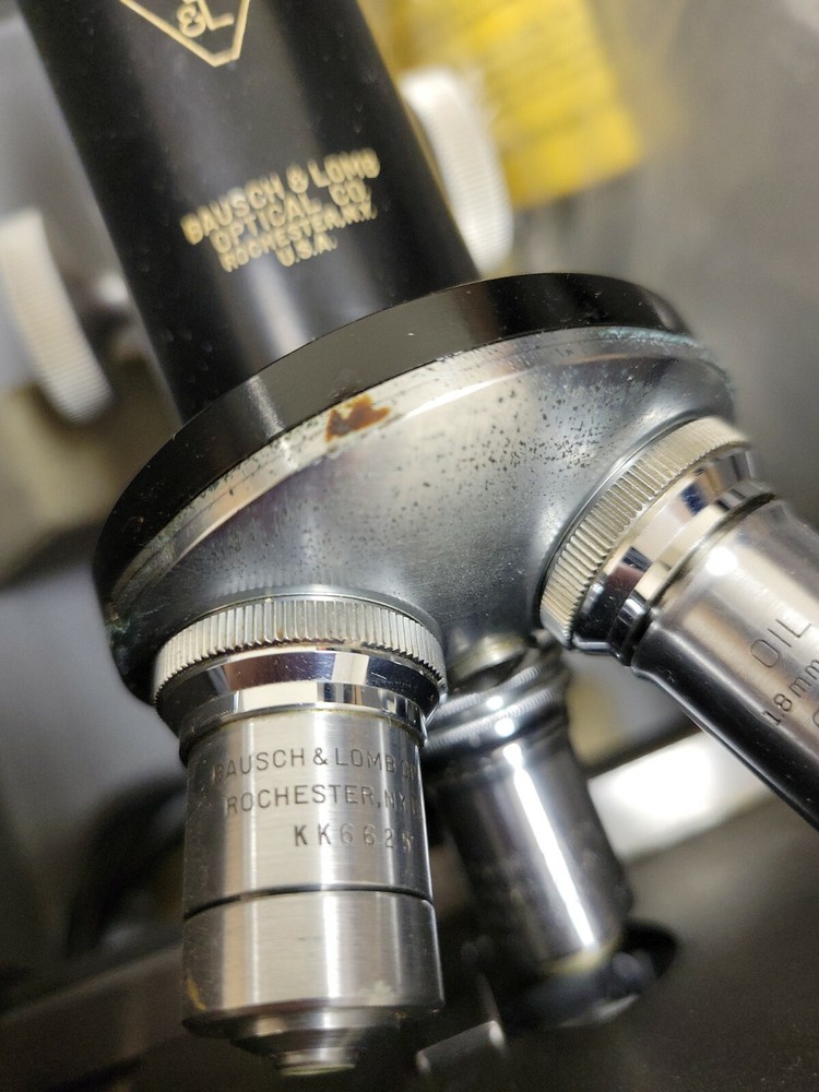 Antique BAUSCH & LOMB OPTICAL CO. VINTAGE MICROSCOPE