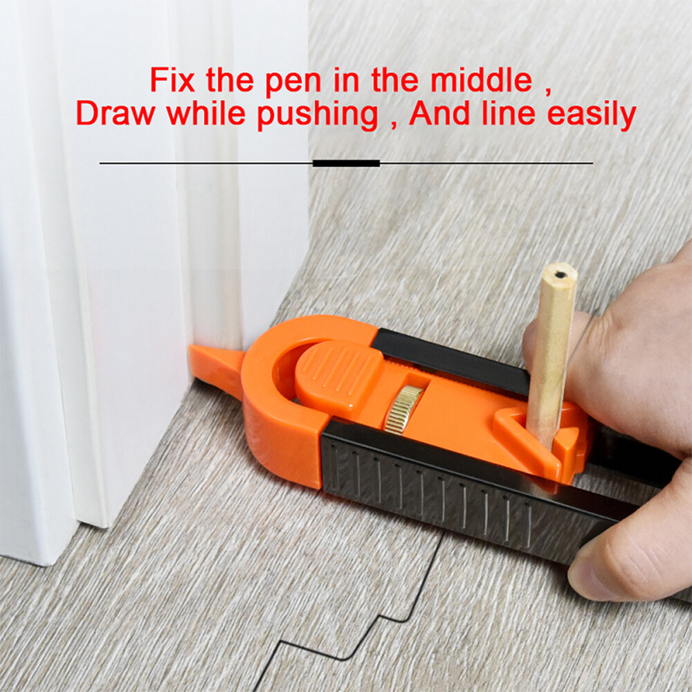 Precise Contour Gauge with Lock Profile Scribing Ruler Carpenter Measuring Tool