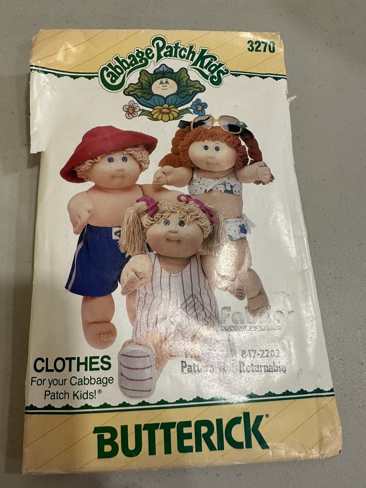 11 Vintage Cabbage Patch Clothing Patterns Including Child and Doll Matching
