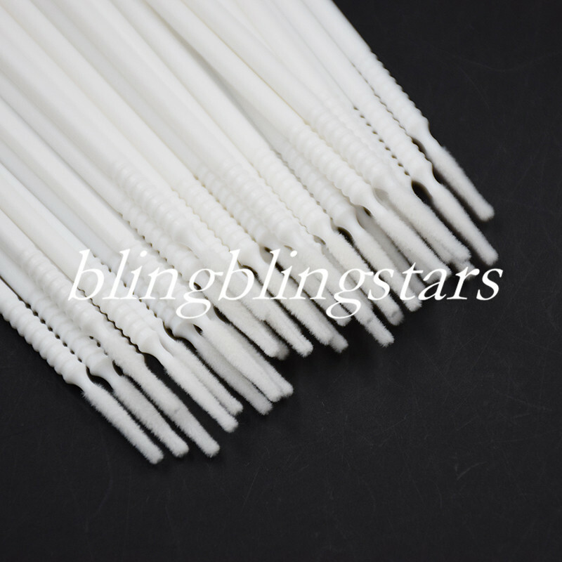 100 Pcs Dental Disposable Bendable Micro Brush Applicator Taper White Long