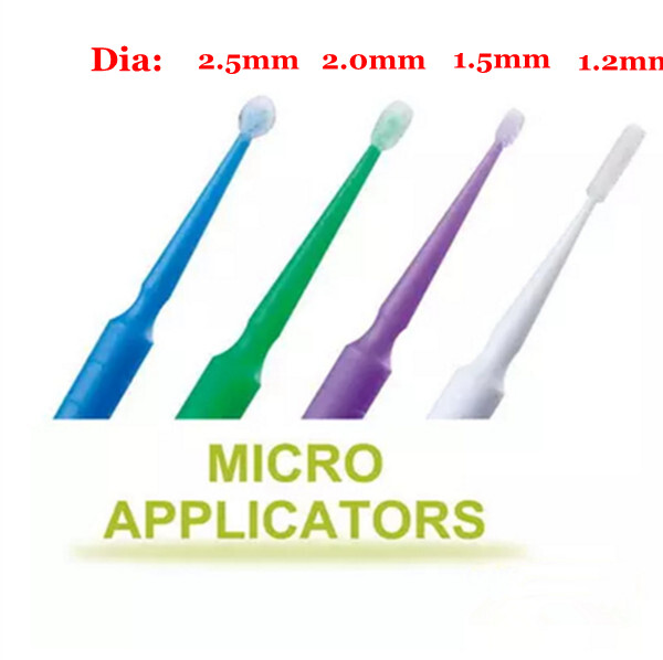 4000pcs Dental Disposable Micro Applicator Brush Bendable 1.2/1.5/2.0/2.5 mm