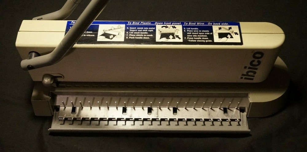 Ibico Brand Model EB-19 Plastic & Wire Heavy Duty Binding Machine