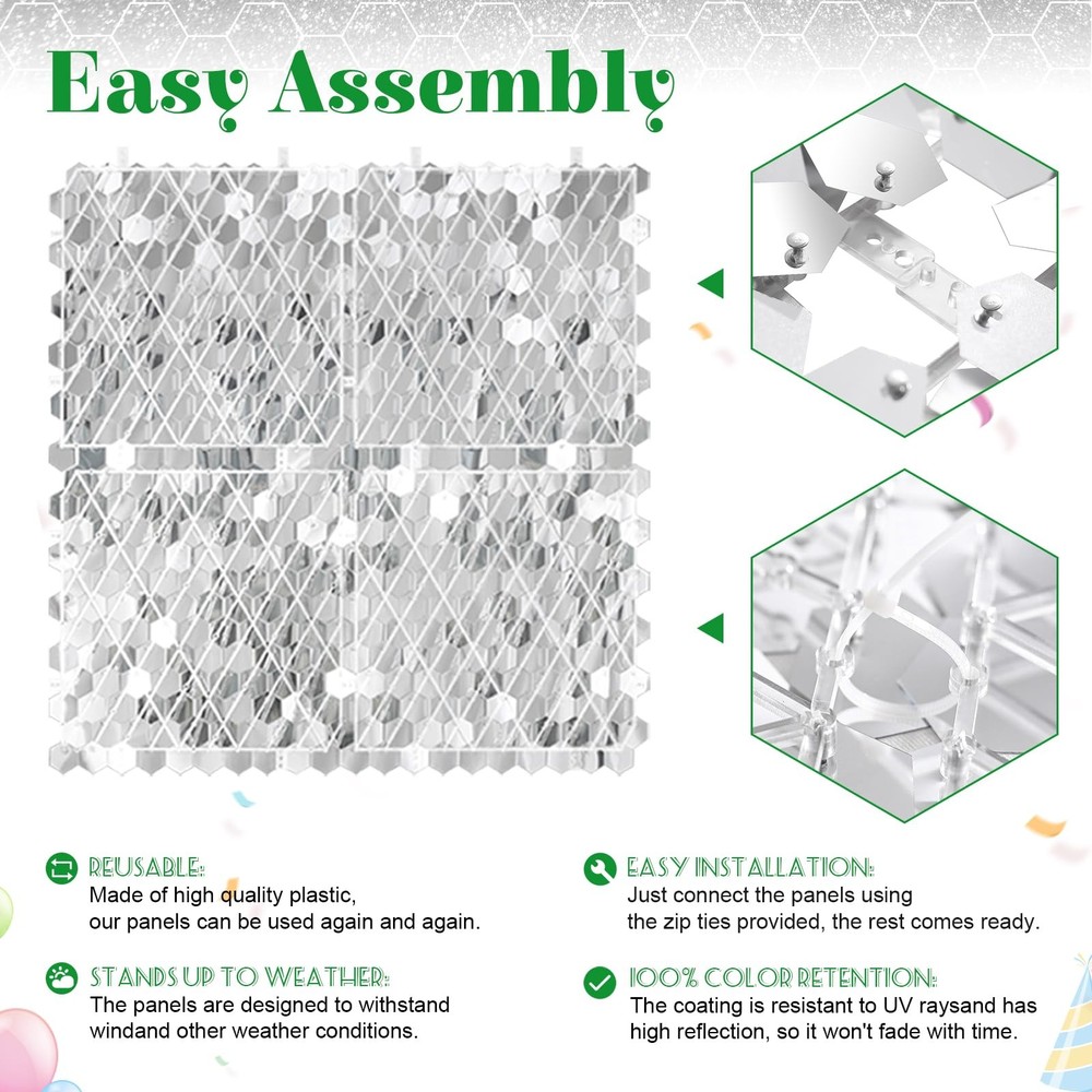 Silver Shimmer Wall Backdrop Silver Sequin Backdrop 24 Panels Glitter Photo Back