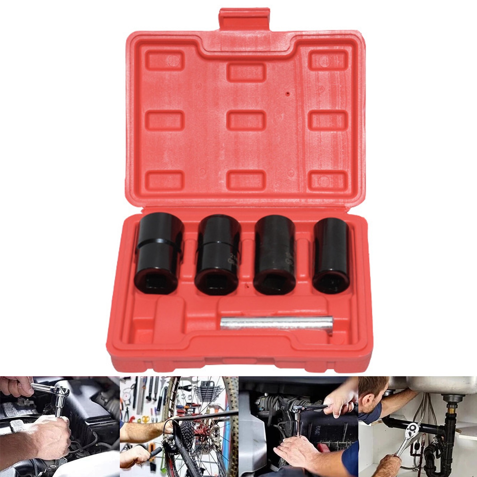 5pc Wheel Lock Removal Kit, Locking Lug Nut Removal Tool - 17MM,19MM, 21MM, 22MM