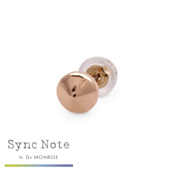 Dr MONROE Sync Note K10 Round Stud Earring (Single)