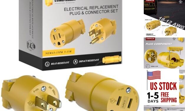 Electrical Replacement Plug & Connector Set, Plug & Connector Set (1)