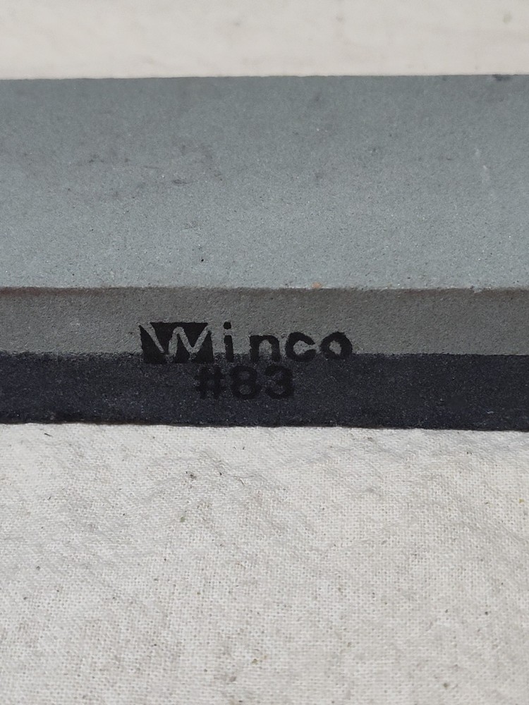 Winco Fine/Medium #83 Grade Sharpening Stone, 8" X 2" X 1", Gray D2