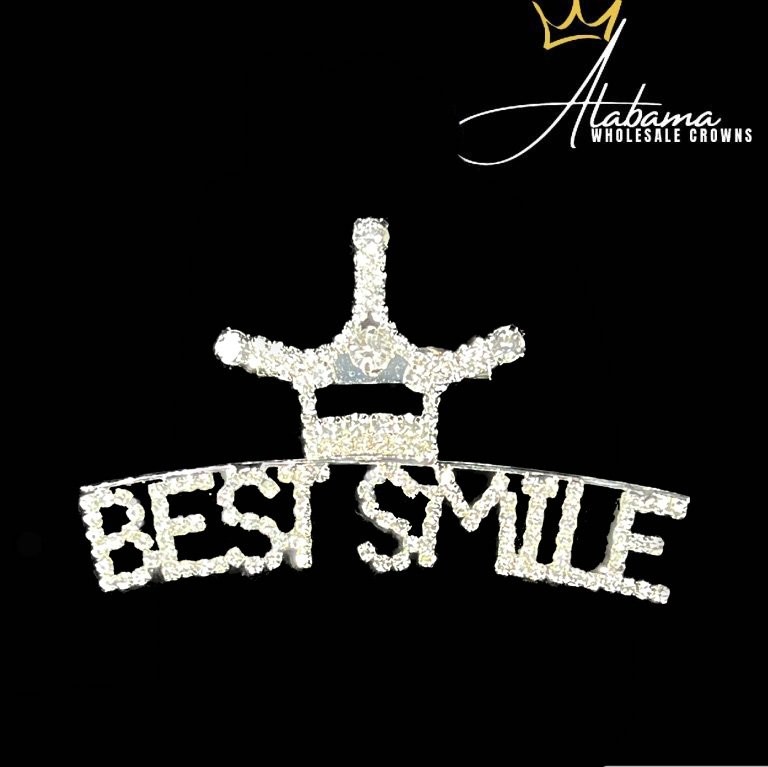 Best Smile Crown Sash Pin
