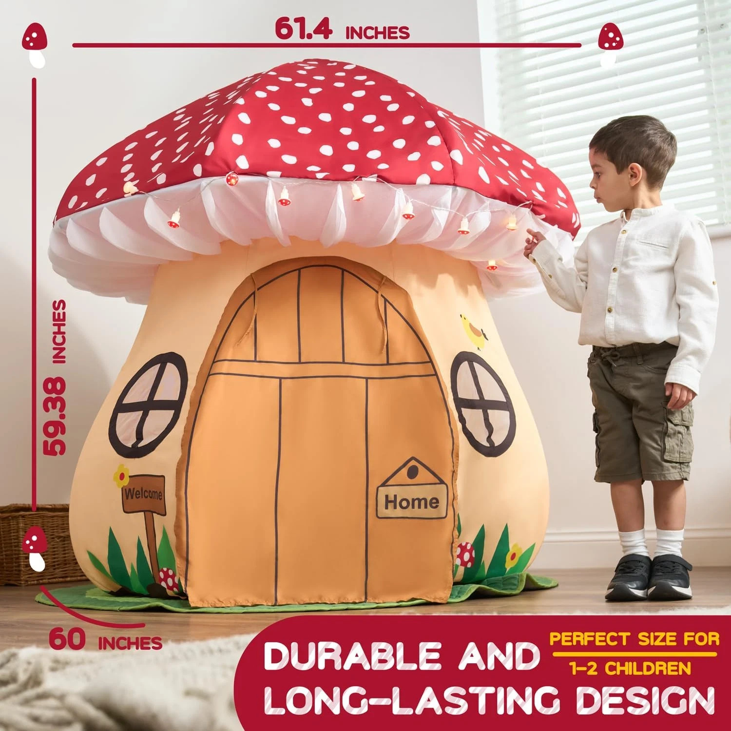 Enchanted Mushroom Play Tent - a World of Adventure for Kids 3+ - the Ultimate T