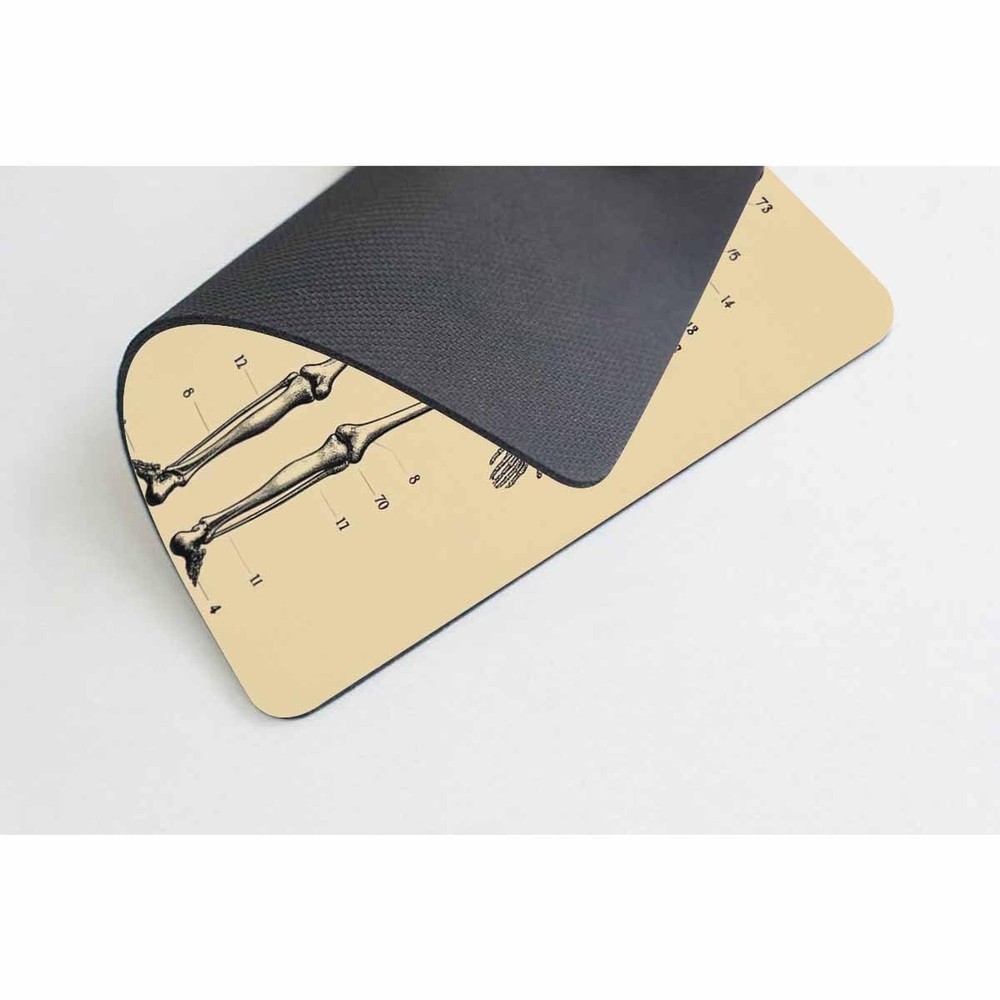 Human Skeleton Mouse Pad Rectangle - Human Anatomy Computer or Office Work St...