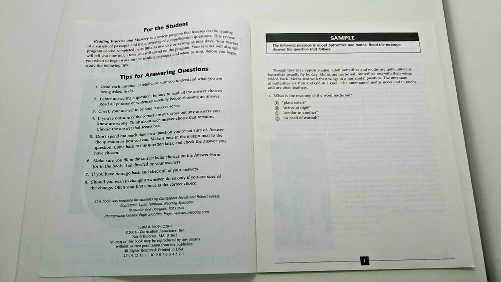 Reading Comprehension Practice Mastery +Tips for Answering Questions 6th Grade 6