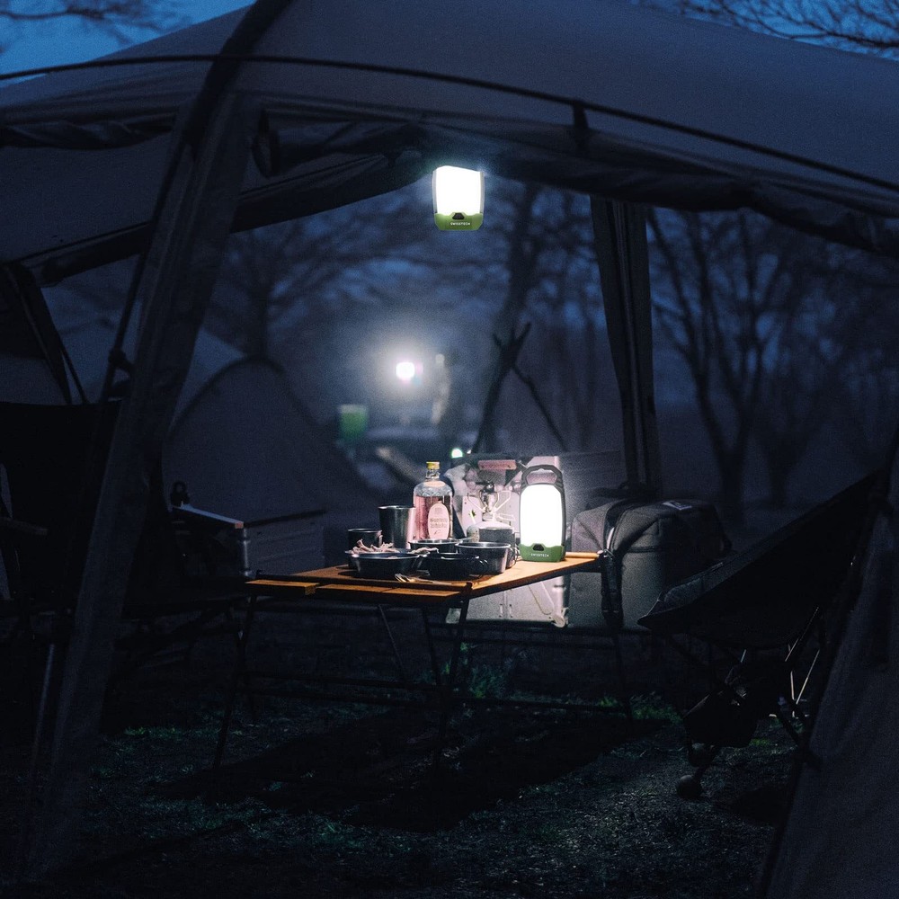 2 Packs LED Camping Lantern Rechargeable Camping Lights 4 Light Modes Flashlight