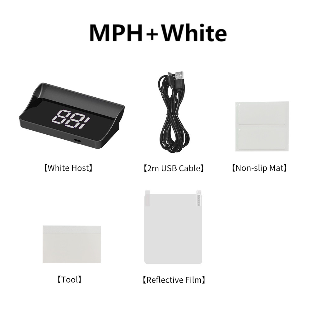 Car Head Up Display Digital Speedometer Windshield Projector KM/H