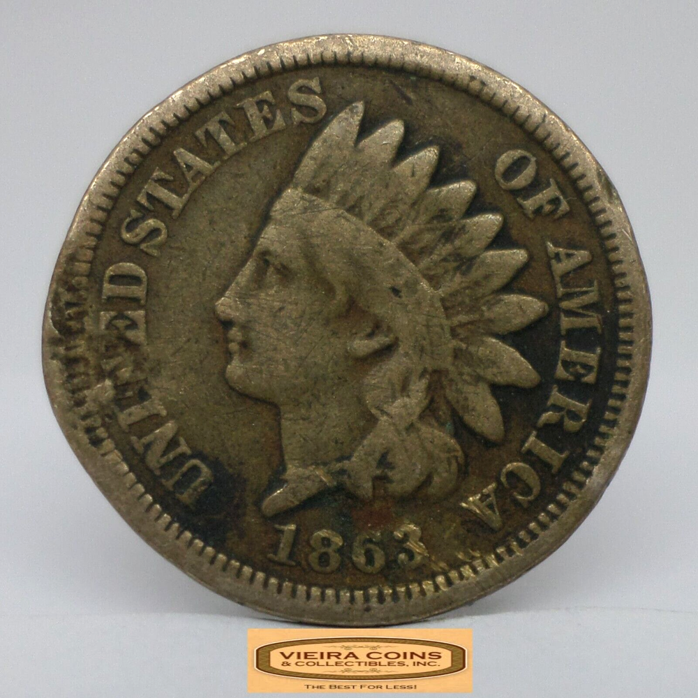1863 Indian Head One Cent, Better Date - #C38043NQ