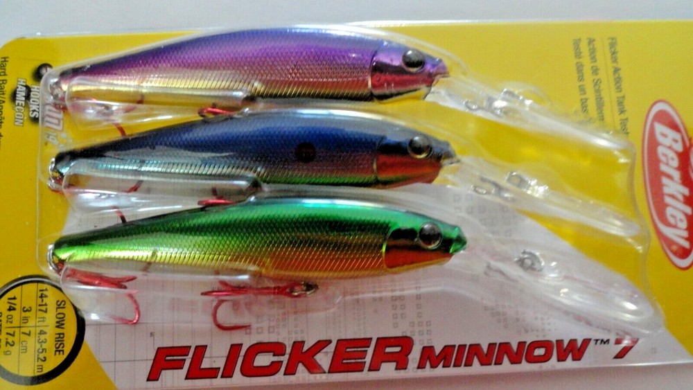 Berkley Flicker MINNOW Crankbait #7 (Select Colors) 3-PACK