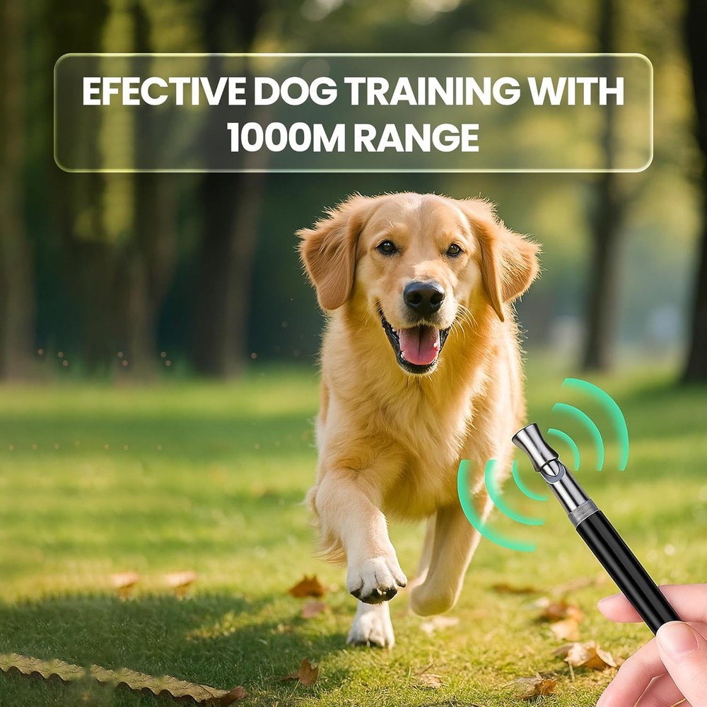 Adjustable Dog Whistle Set with Clicker