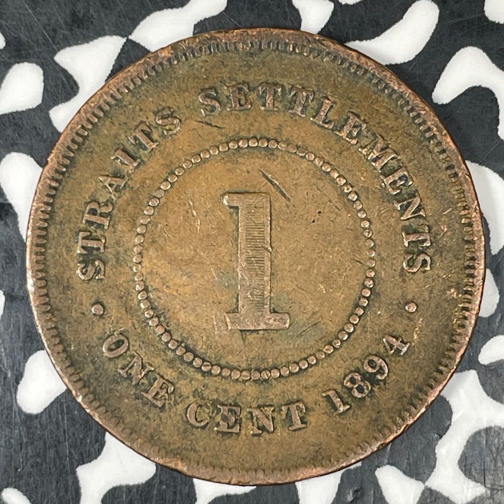 1894 Straits Settlements 1 Cent Lot#C8124