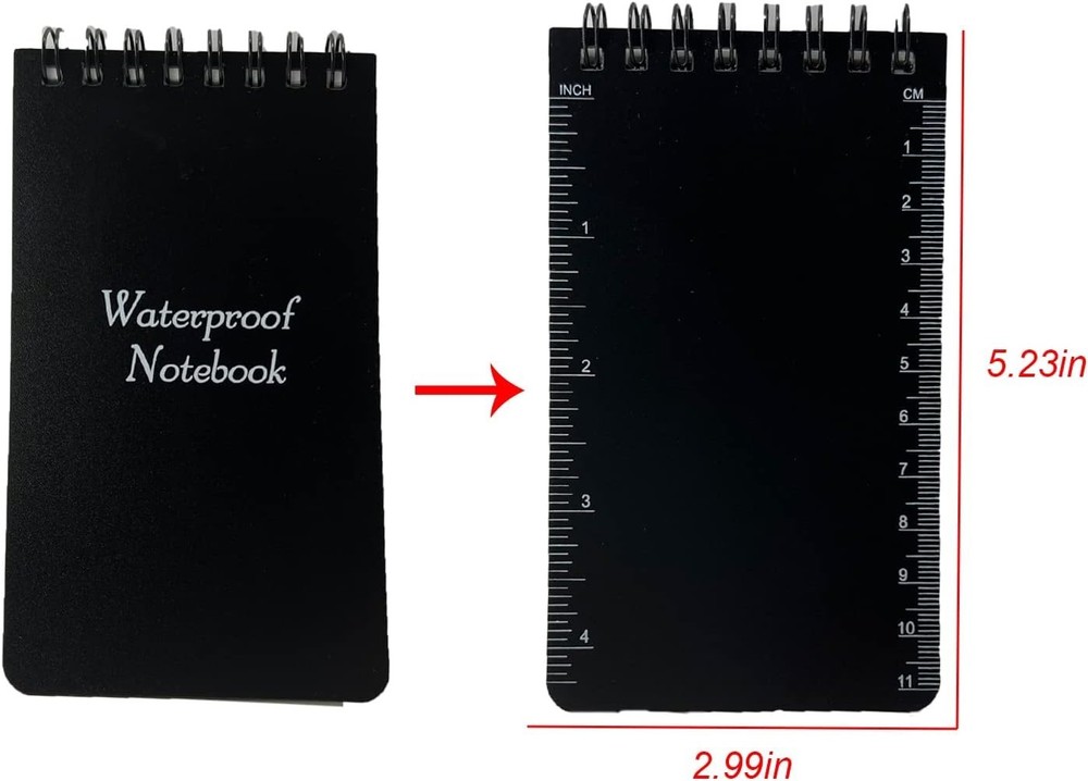 3pcs Waterproof Notebook, 3 x 5" Police Notepad, Write in the Rain Notebook