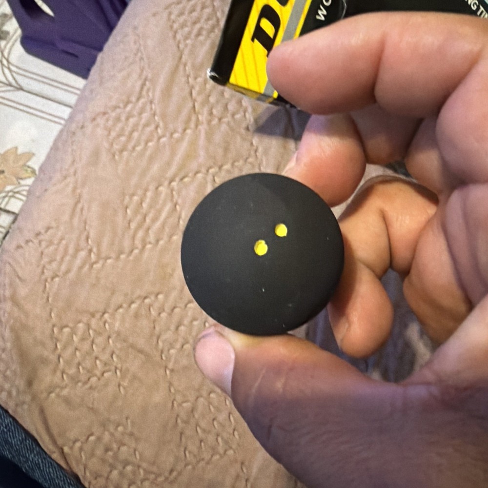 Dunlop Pro Double Yellow Dot Squash Balls (Dozen Pack)