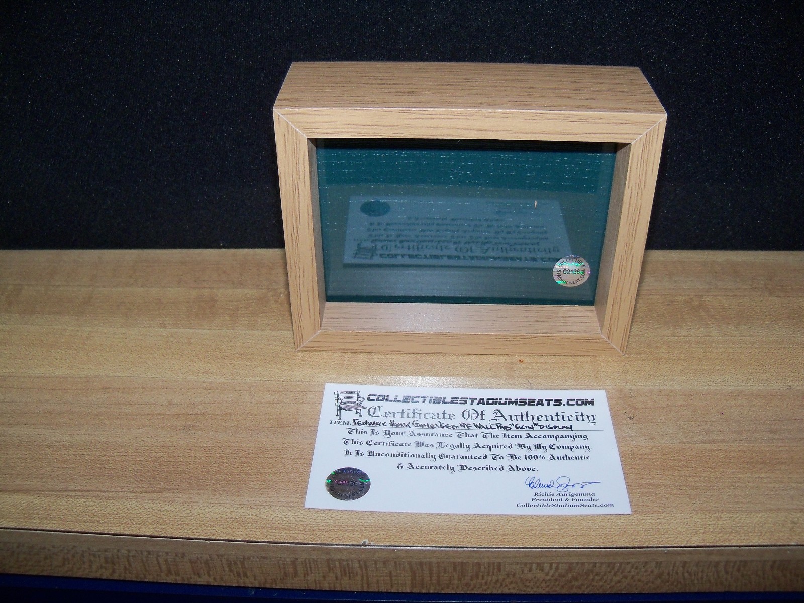 ⚾ FENWAY PARK USED WALL PAD DISPLAY Green Monster Boston Red Sox Ted Williams ⚾