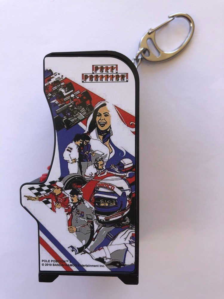 Super Impulse Playable Tiny Arcade Pole Position Arcade Cabinet Keychain