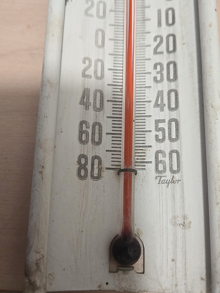 Taylor Temprite 8" Metal Wall Thermometer Tested