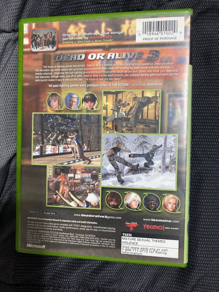 Dead or Alive 3 (Microsoft Xbox, 2001)