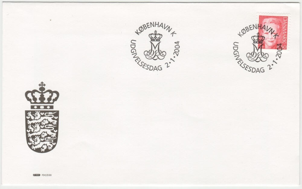 Denmark FDC 2004, Queen Margrethe II serie 5, mint