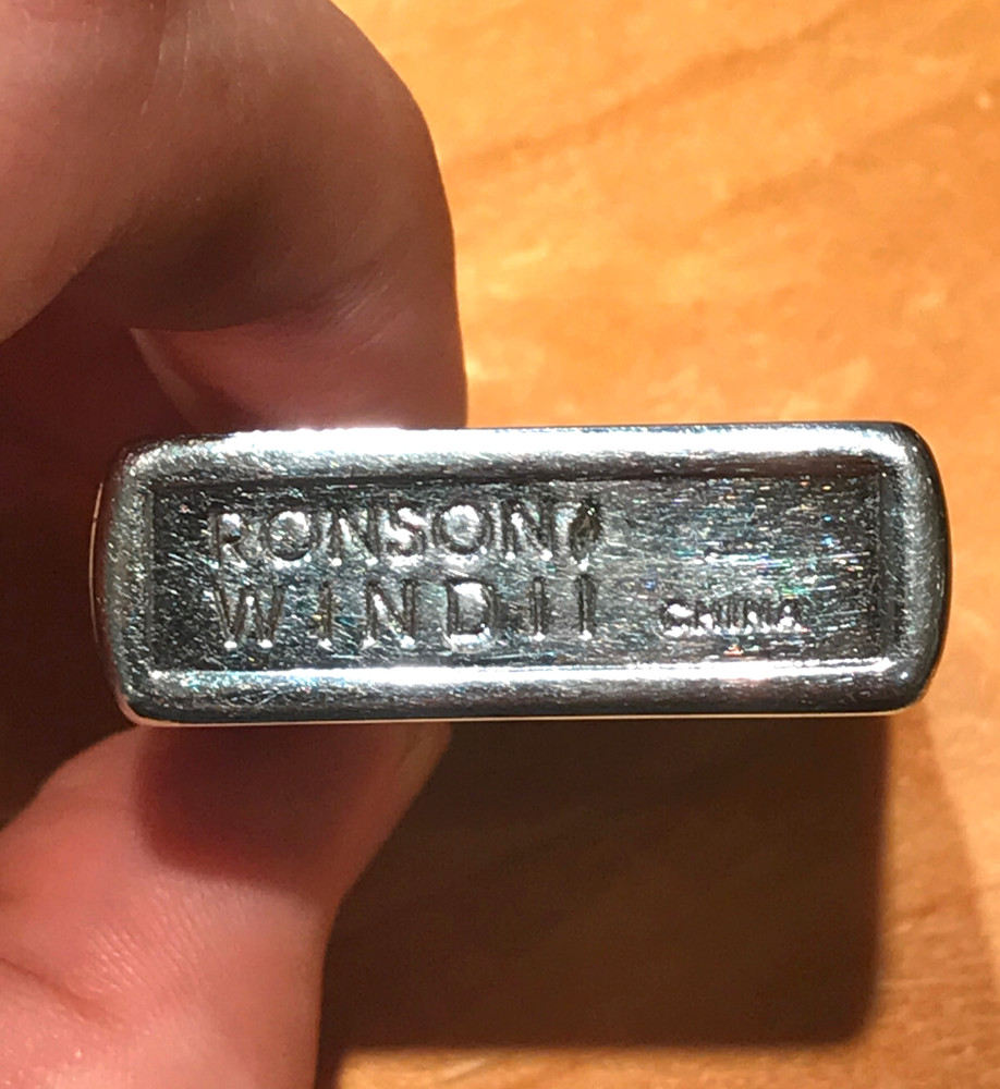 VINTAGE BRUSH CHROME RONSON WIND II LIGHTER