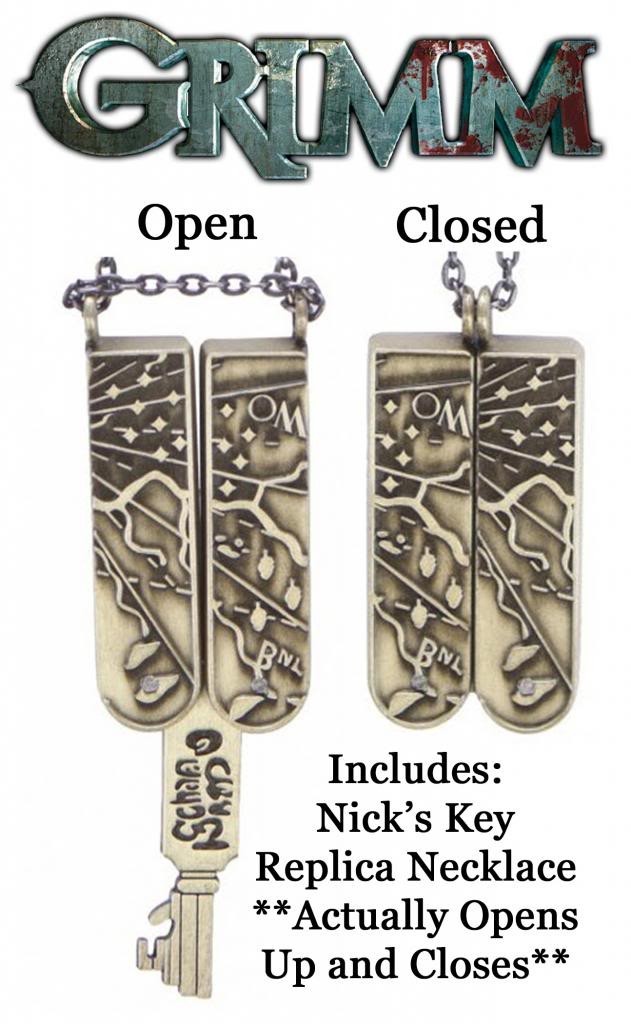 TV Show GRIMM Nick's Royal Family Black Forest Treasure Map Key Necklace Replica